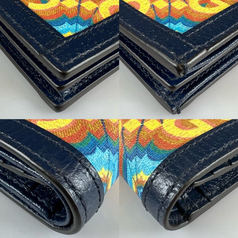 GUCCI 676297 藍色季節款對開短夾-11