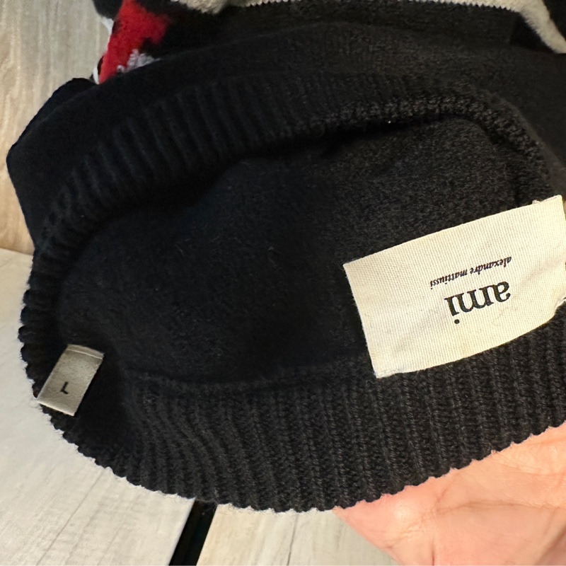 AMI Paris羊毛條紋毛衣 L號-7