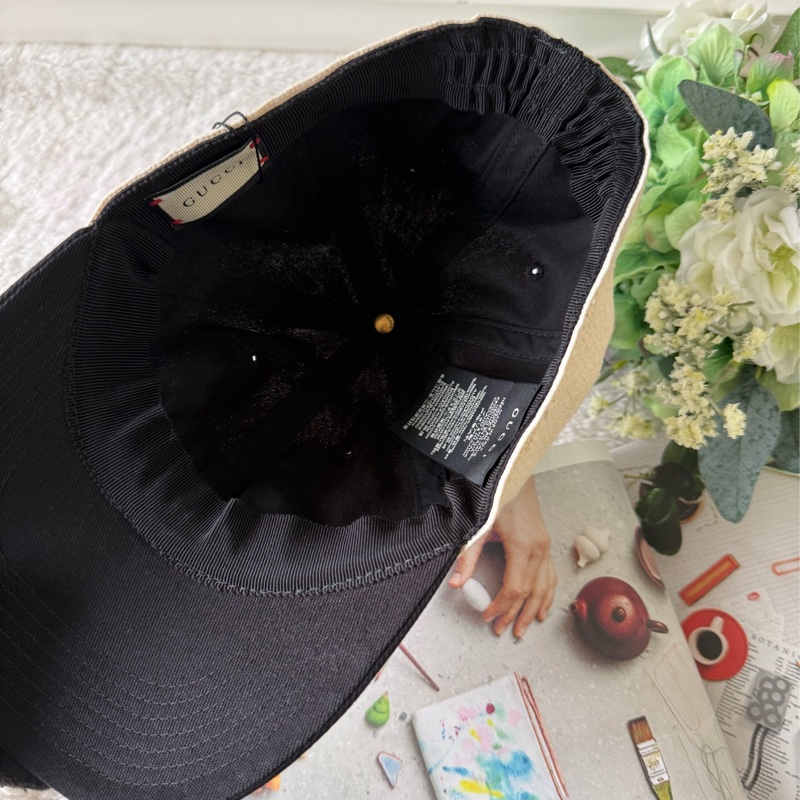 米白Logo 標誌棉質彈性鴨舌帽(黑色)-5