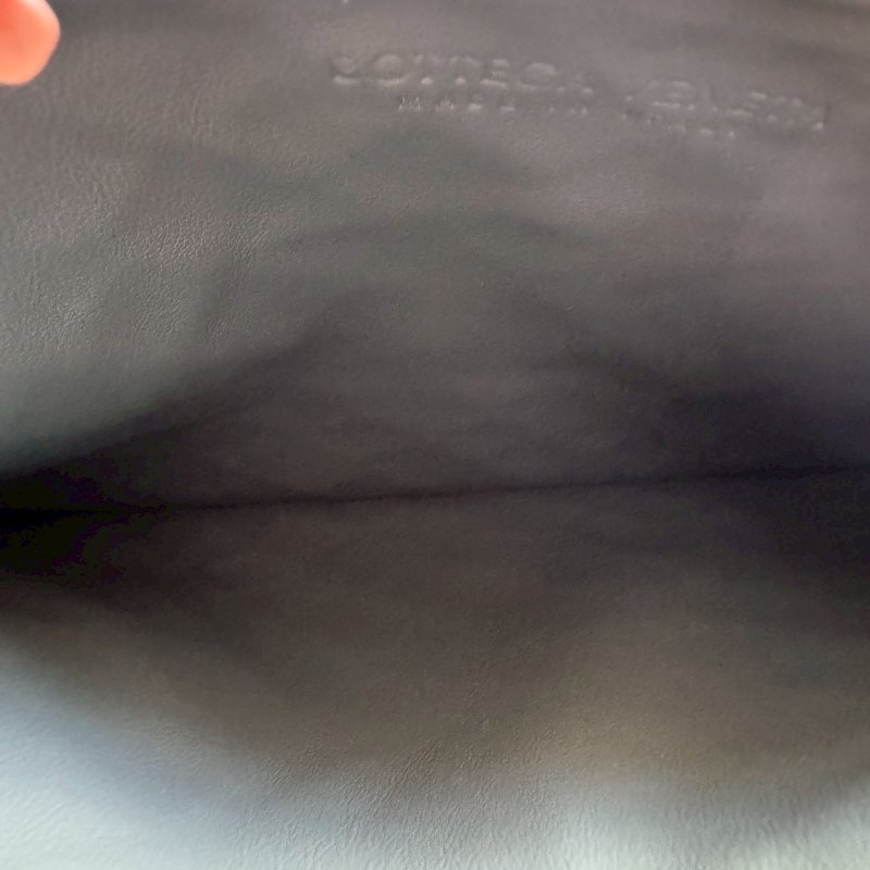 🎉喜歡簡約 外出必備 BV 灰藍色編織手拿包-13