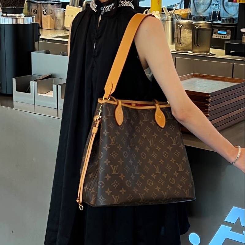 路易威登托特包LV原花 neverful MM托特包-10