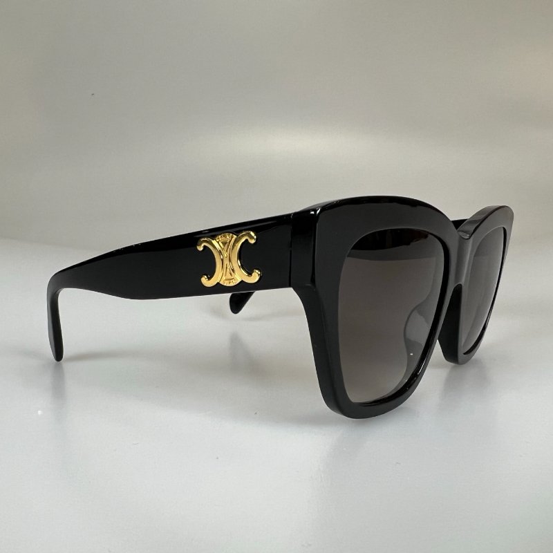 CELINE 金凱旋門logo黑墨鏡-3