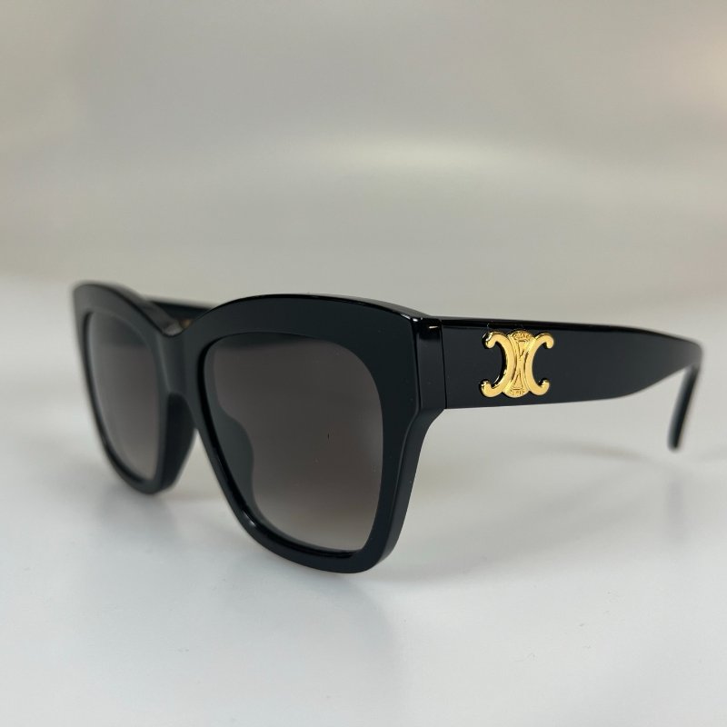 CELINE 金凱旋門logo黑墨鏡-4