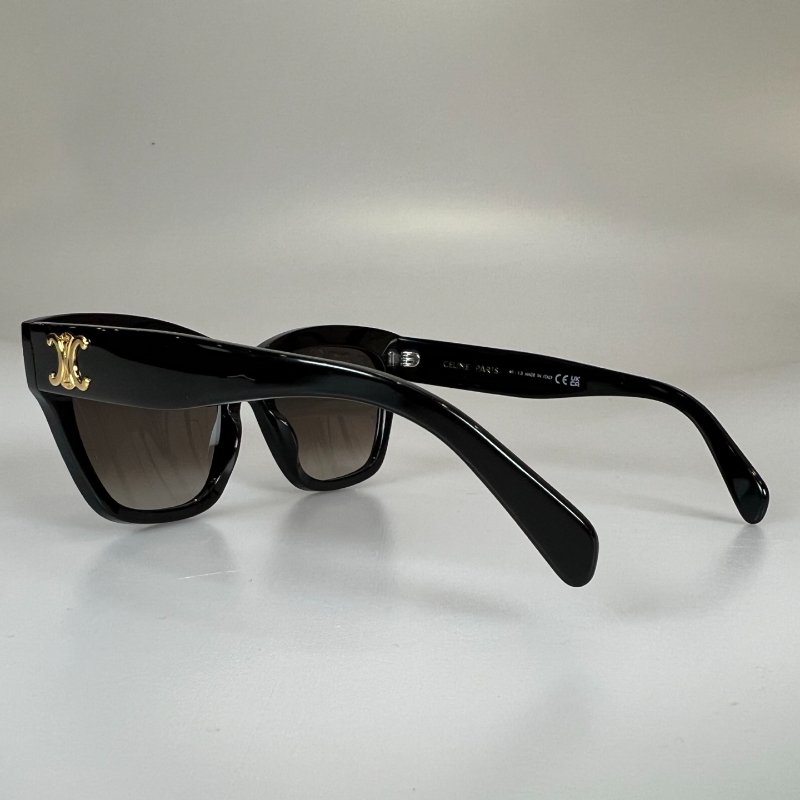 CELINE 金凱旋門logo黑墨鏡-5