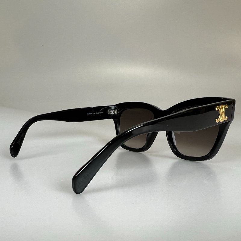 CELINE 金凱旋門logo黑墨鏡-6