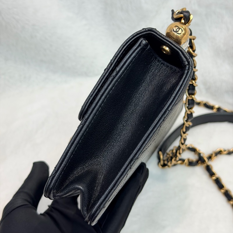 CHANEL Chic Pearl Flap Bag 珍珠牛皮翻蓋單肩斜背包 XC145-3
