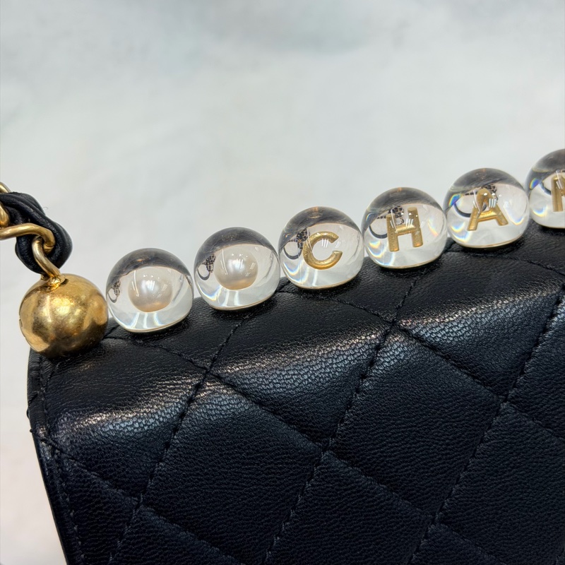 CHANEL Chic Pearl Flap Bag 珍珠牛皮翻蓋單肩斜背包 XC145-6