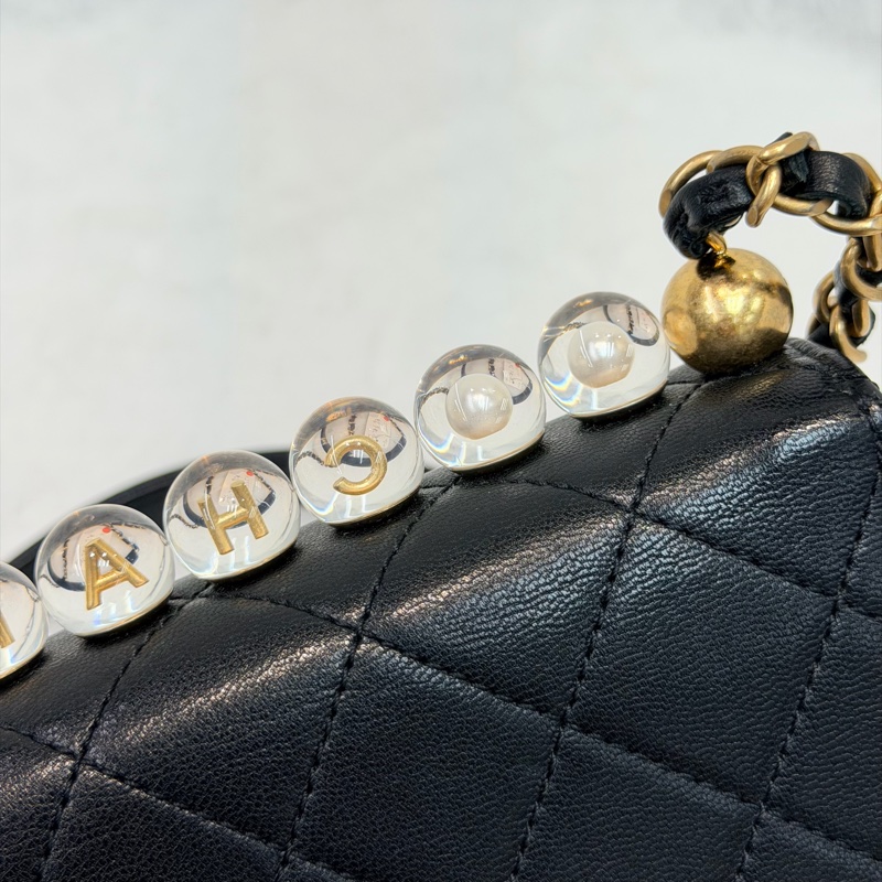 CHANEL Chic Pearl Flap Bag 珍珠牛皮翻蓋單肩斜背包 XC145-9