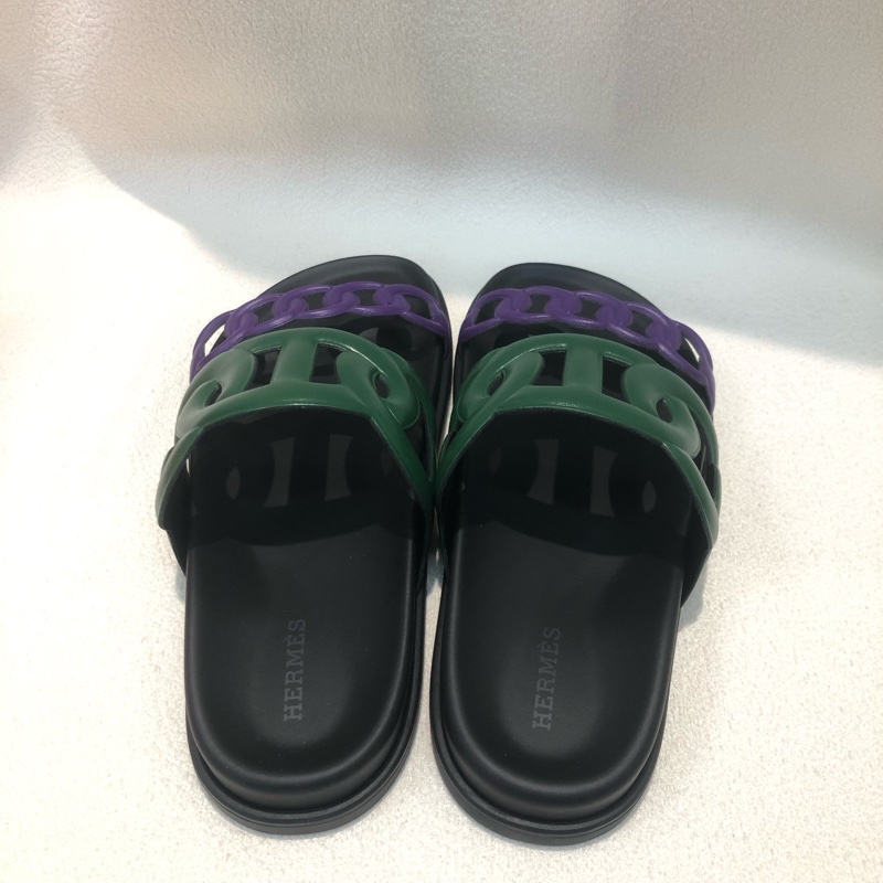 HERMÈS Extra sandal拼色豬鼻涼鞋 36 SIZE XC287-3