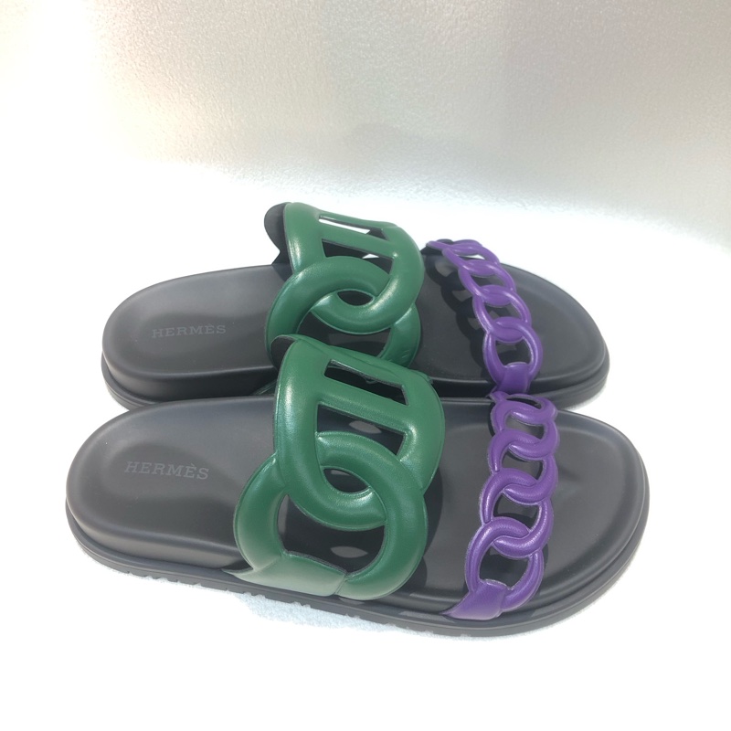 HERMÈS Extra sandal拼色豬鼻涼鞋 36 SIZE XC287-4