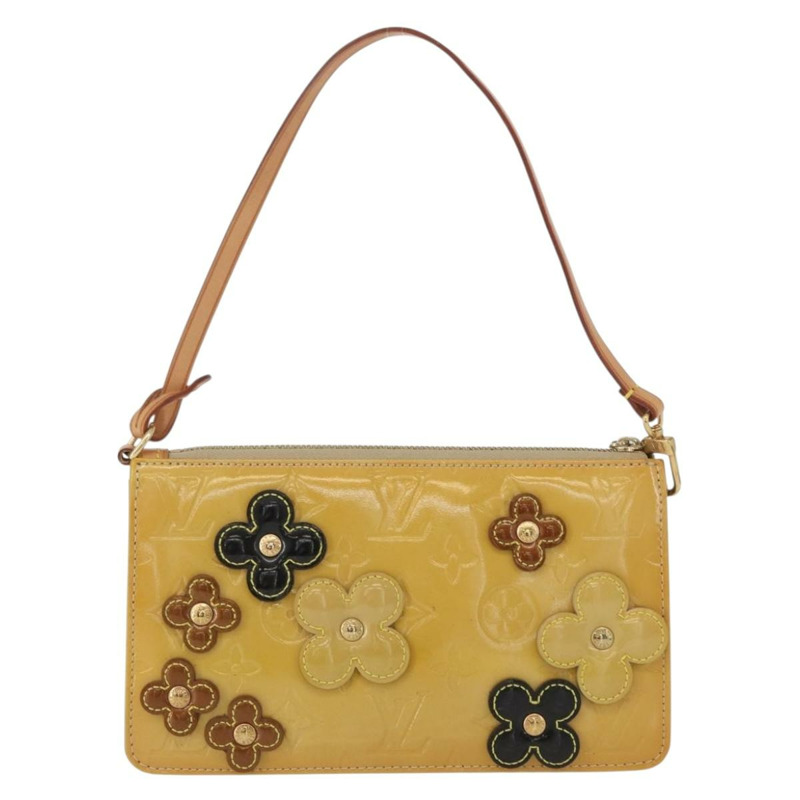 【日本直送】路易威登 Monogram Vernis Lexington 手拿包 花卉圖案 米色 M92246 LV 正品 172125-1