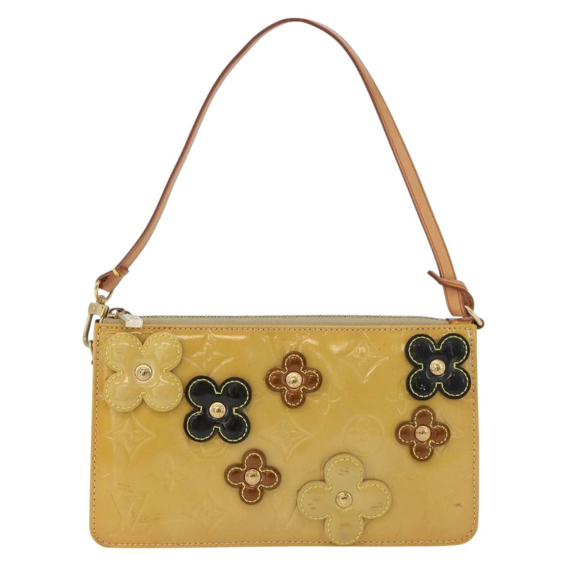 【日本直送】路易威登 Monogram Vernis Lexington 手拿包 花卉圖案 米色 M92246 LV 正品 172125-12