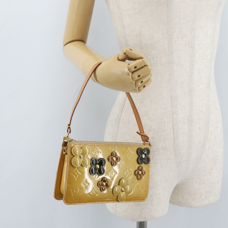 【日本直送】路易威登 Monogram Vernis Lexington 手拿包 花卉圖案 米色 M92246 LV 正品 172125-21