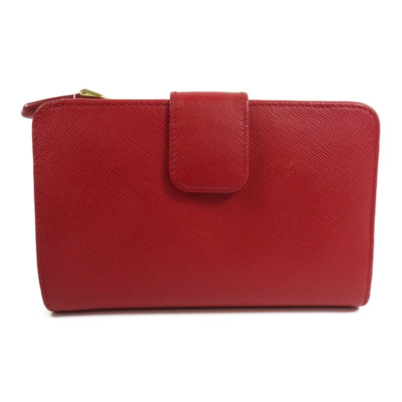PRADA Saffiano皮革Middle Wallet金扣錢包-1