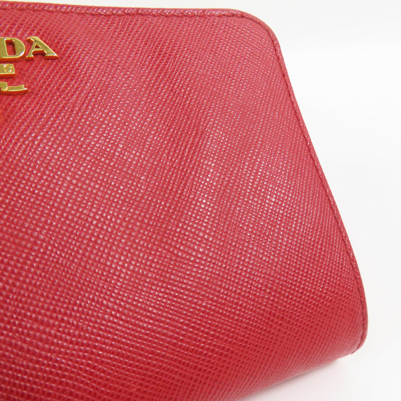PRADA Saffiano皮革Middle Wallet金扣錢包-11