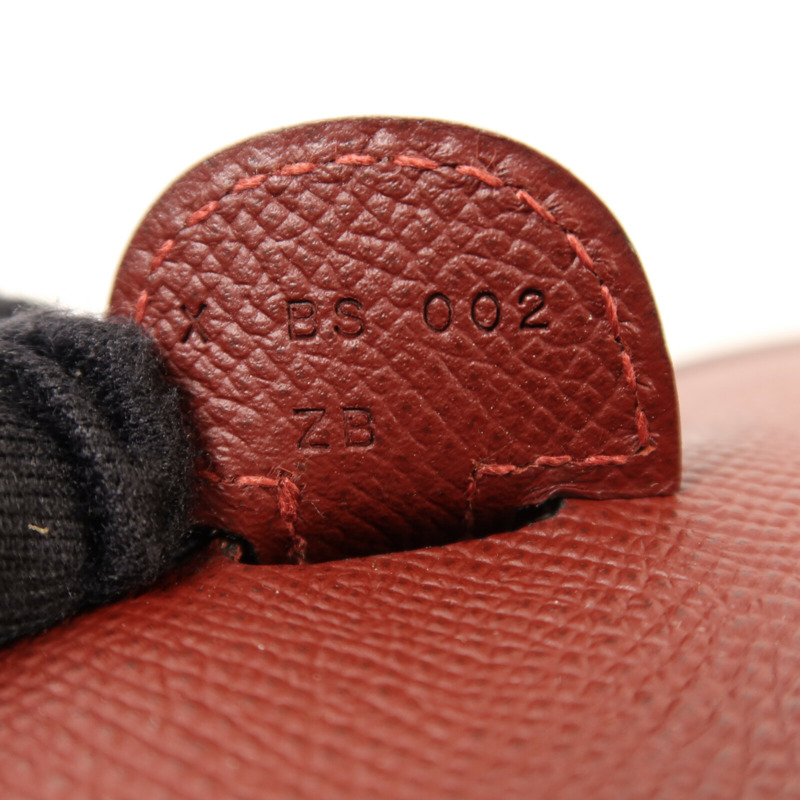 HERMES Epsom皮革Evelyne PM銀扣肩背袋Rouge H-6