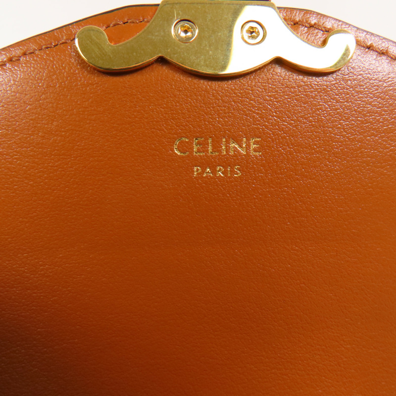 CELINE Trionphe帆布Phone Pouch金扣肩背袋-11
