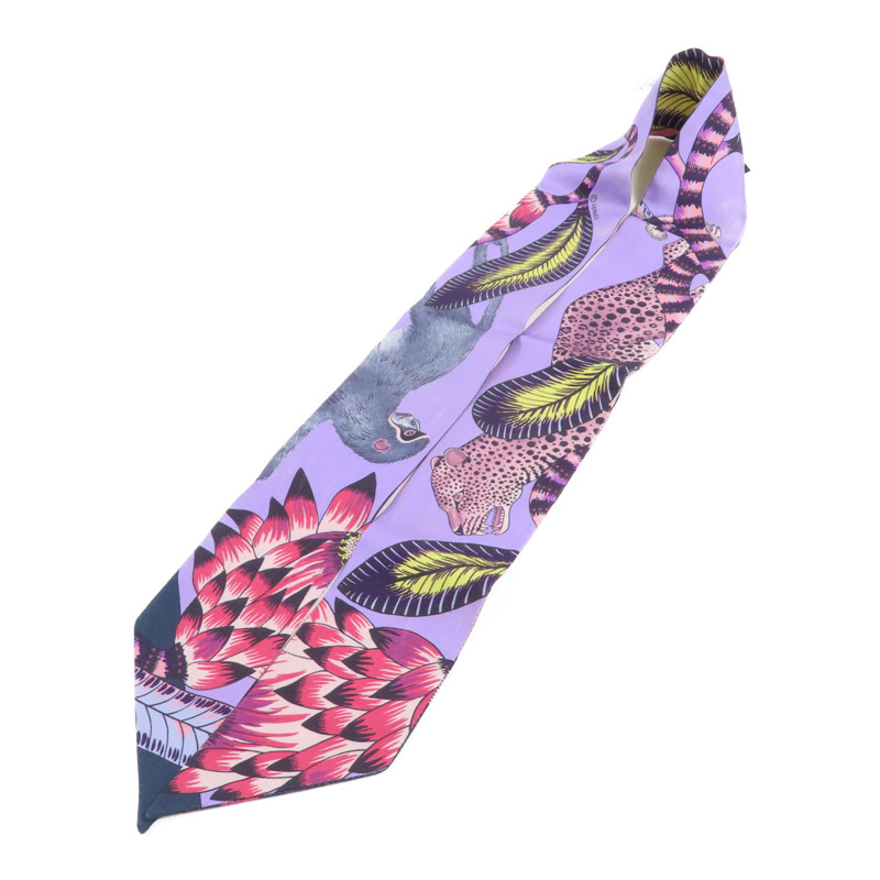 HERMES 絲質Twilly絲巾-4