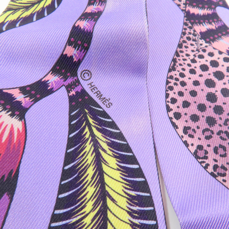 HERMES 絲質Twilly絲巾-5