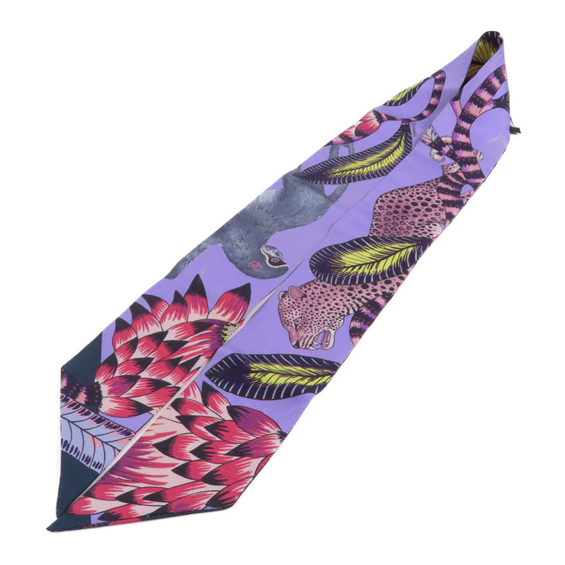 HERMES 絲質Twilly絲巾-4