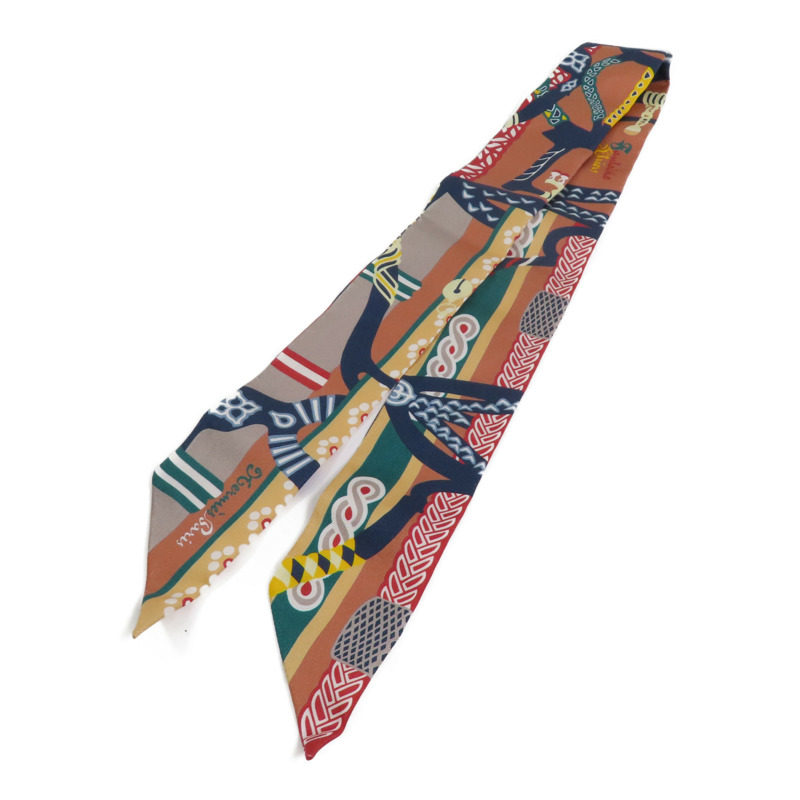 HERMES 絲質Twilly絲巾-1