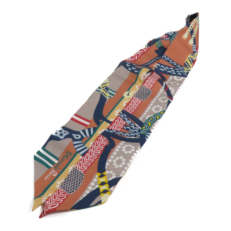 HERMES 絲質Twilly絲巾-3