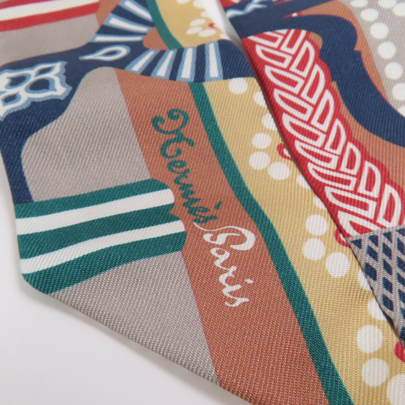 HERMES 絲質Twilly絲巾-4