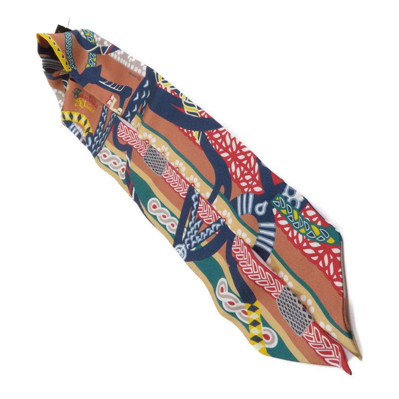 HERMES 絲質Twilly絲巾-5
