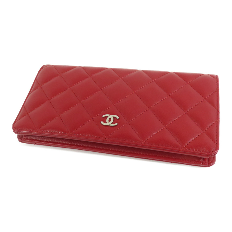 CHANEL 羊皮皮革Long Wallet銀扣長錢包-3