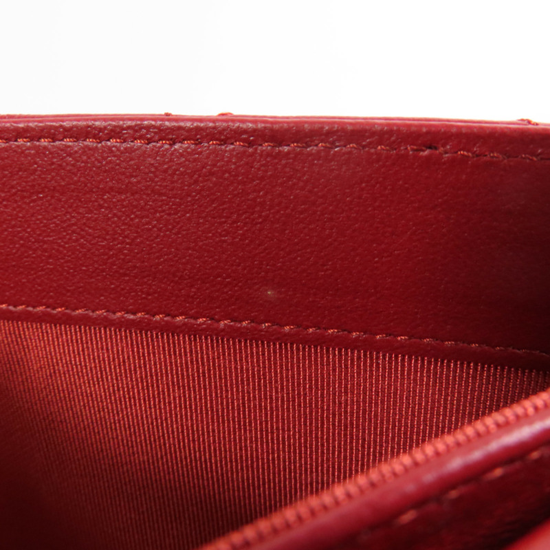 CHANEL 羊皮皮革Long Wallet銀扣長錢包-11