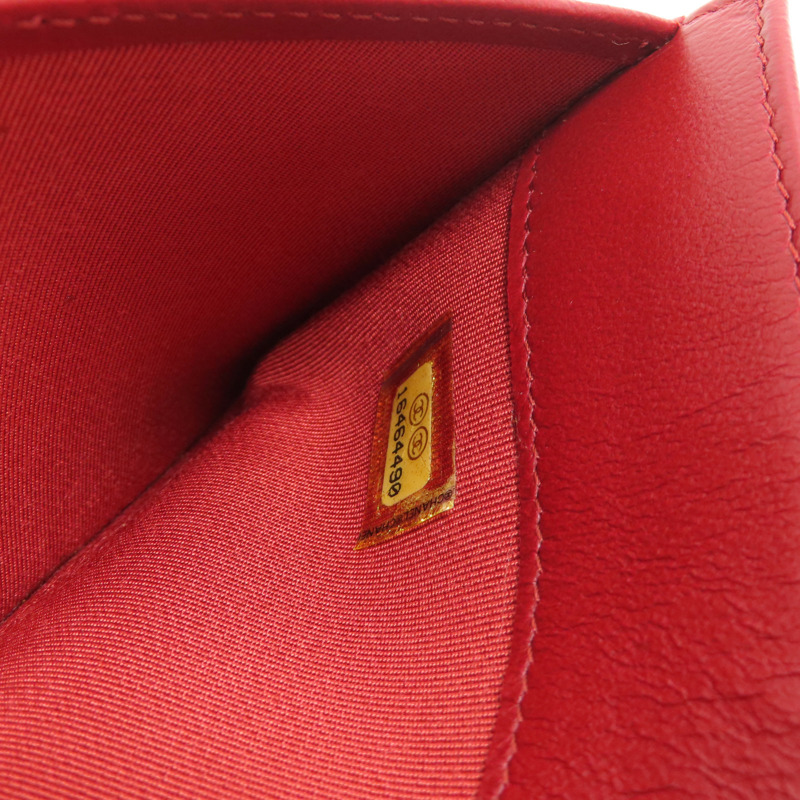 CHANEL 羊皮皮革Long Wallet銀扣長錢包-12