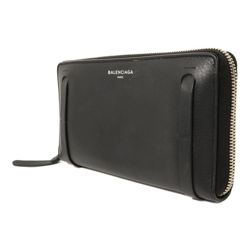 BALENCIAGA 牛皮皮革Long Wallet銀扣長錢包-2