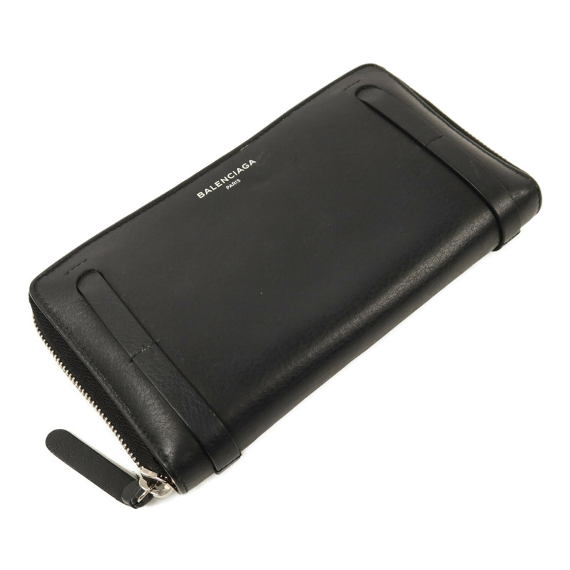 BALENCIAGA 牛皮皮革Long Wallet銀扣長錢包-3