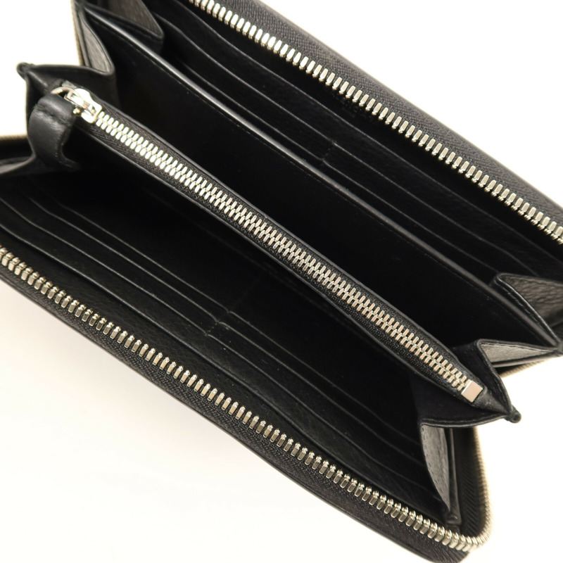 BALENCIAGA 牛皮皮革Long Wallet銀扣長錢包-5