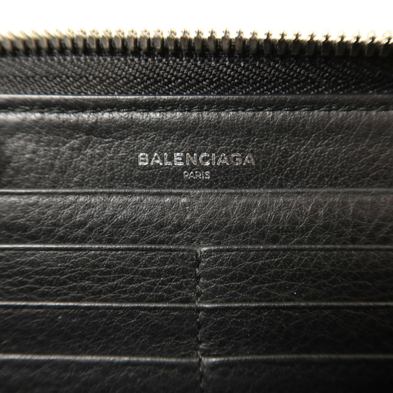 BALENCIAGA 牛皮皮革Long Wallet銀扣長錢包-6