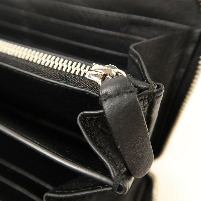 BALENCIAGA 牛皮皮革Long Wallet銀扣長錢包-9