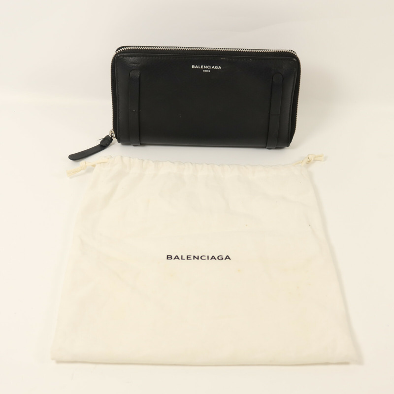 BALENCIAGA 牛皮皮革Long Wallet銀扣長錢包-10