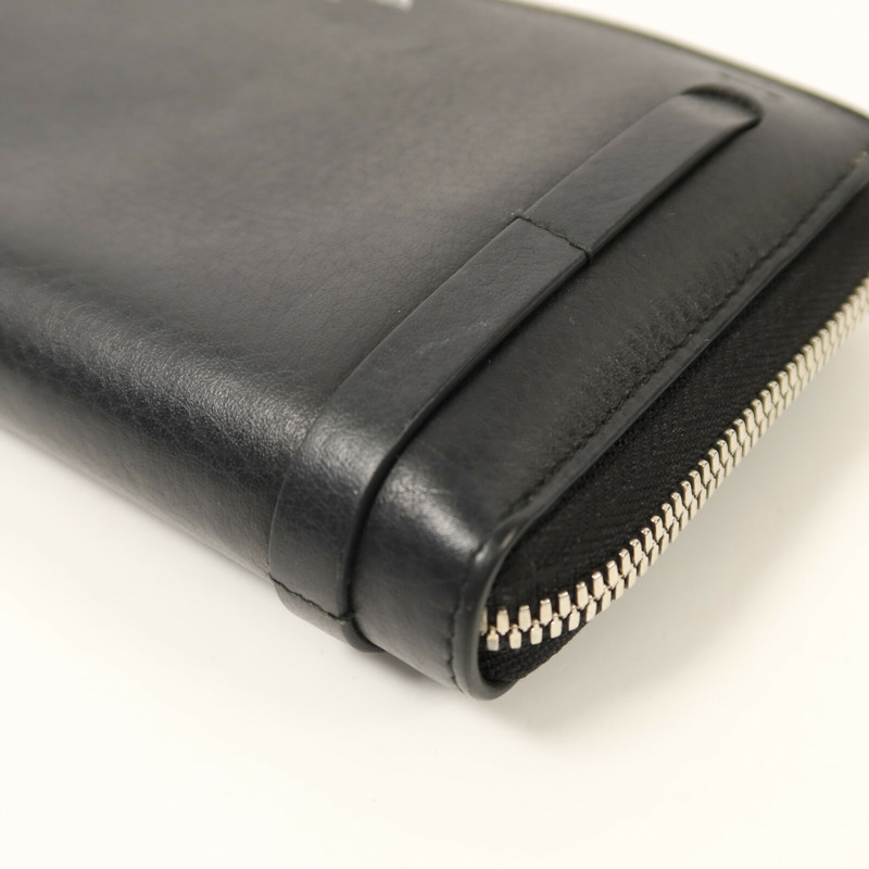 BALENCIAGA 牛皮皮革Long Wallet銀扣長錢包-12