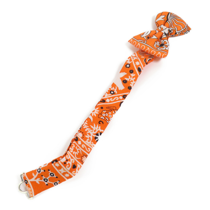 HERMES 絲質Bowtie銀扣領結-4