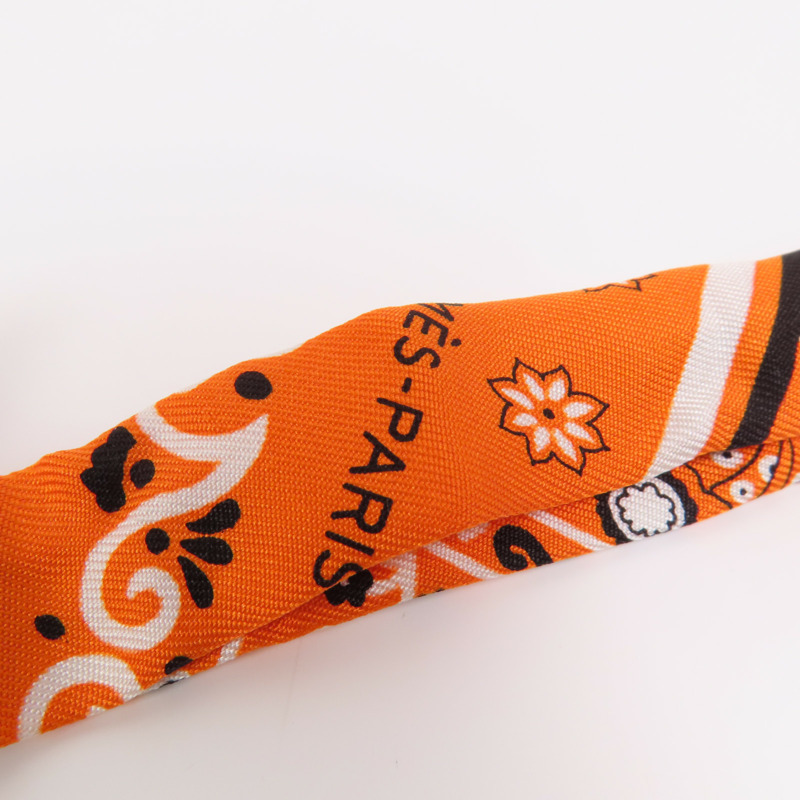 HERMES 絲質Bowtie銀扣領結-5