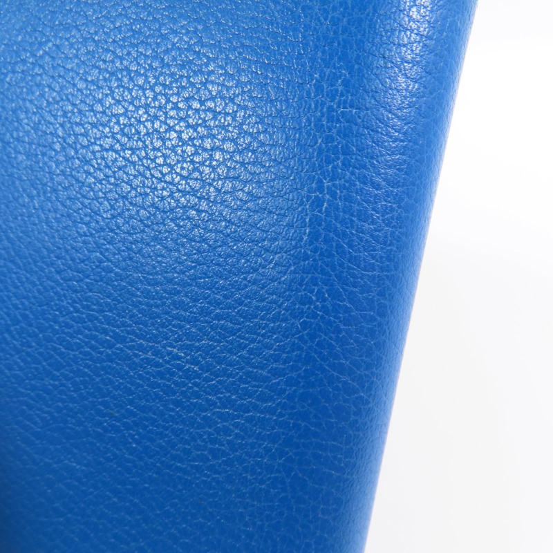 HERMES Evercolor皮革Citizen Twill Compact Wallet短錢包Bleu Hydra-8