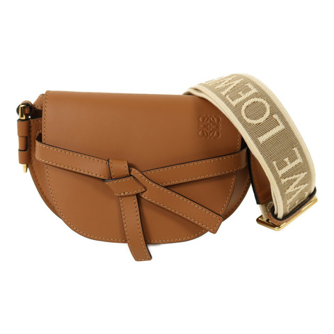 LOEWE 牛皮皮革Mini Gate金扣肩背袋