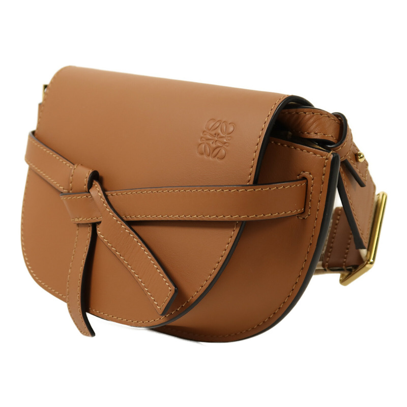 LOEWE 牛皮皮革Mini Gate金扣肩背袋-2