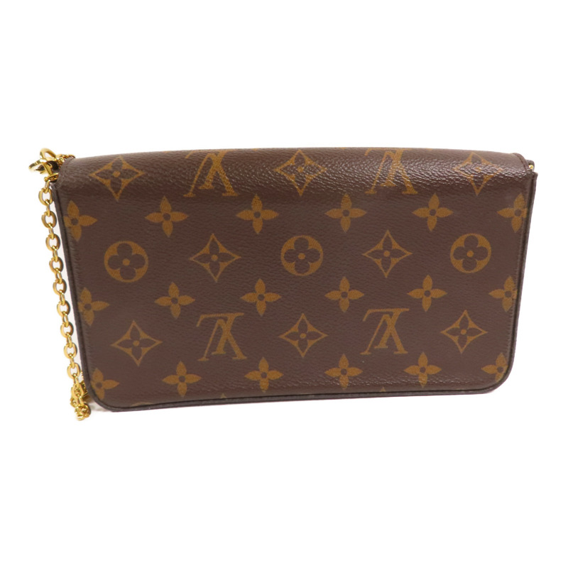 LOUIS VUITTON Monogram Felicie Pochette金扣鏈帶肩背袋-2