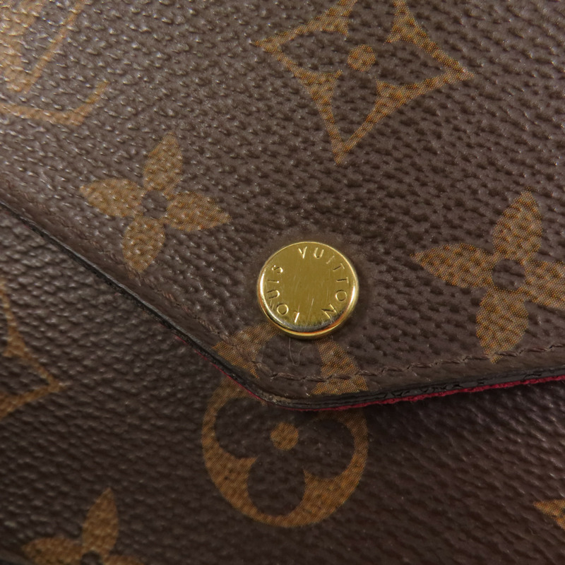 LOUIS VUITTON Monogram Felicie Pochette金扣鏈帶肩背袋-6