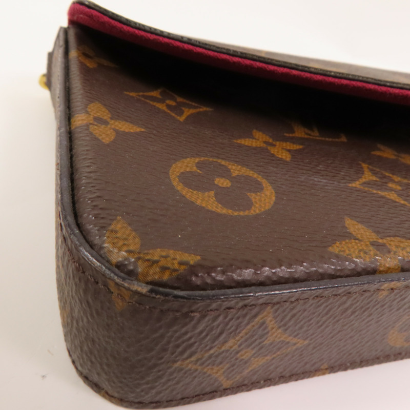 LOUIS VUITTON Monogram Felicie Pochette金扣鏈帶肩背袋-7