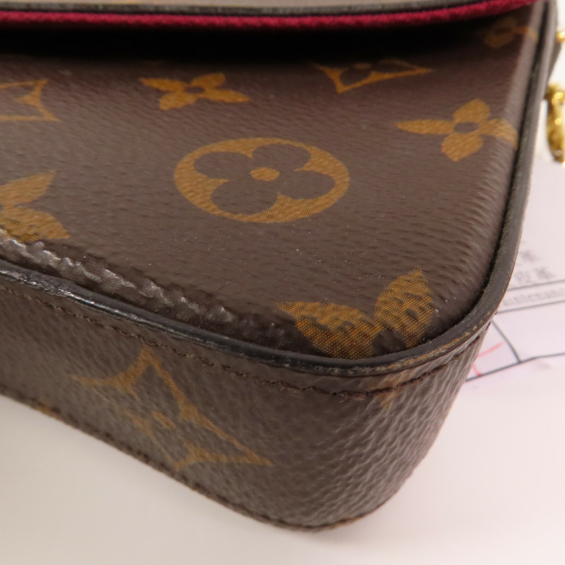 LOUIS VUITTON Monogram Felicie Pochette金扣鏈帶肩背袋-8