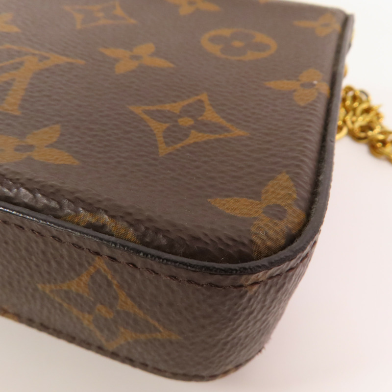 LOUIS VUITTON Monogram Felicie Pochette金扣鏈帶肩背袋-9