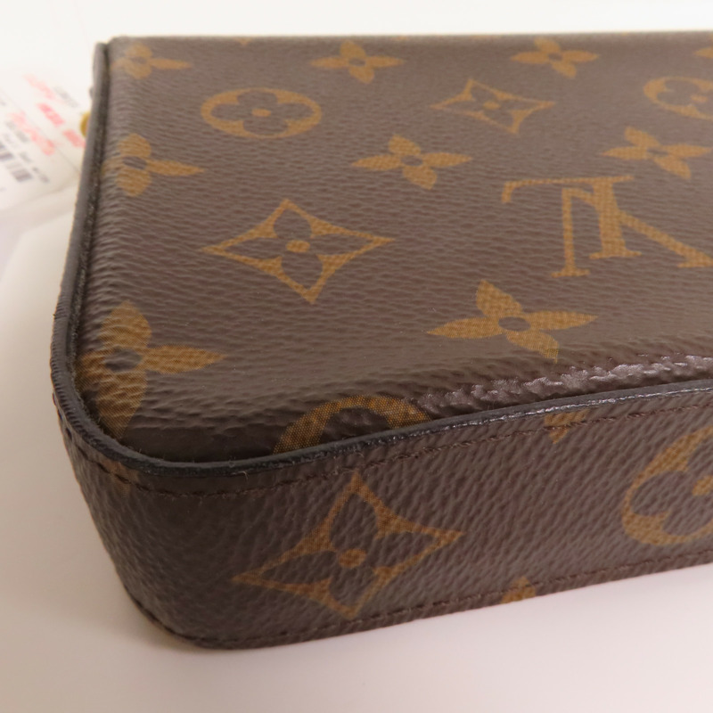 LOUIS VUITTON Monogram Felicie Pochette金扣鏈帶肩背袋-10