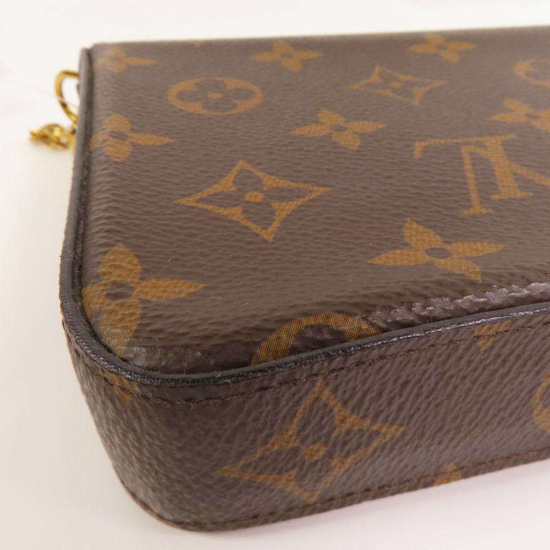 LOUIS VUITTON Monogram Felicie Pochette金扣鏈帶肩背袋-11